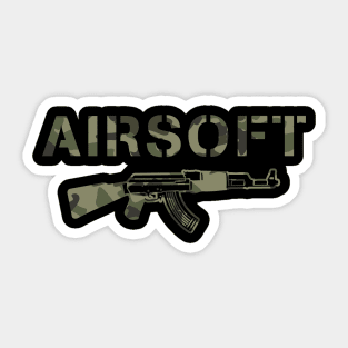 AIRSOFT PLAYER CAMOUFLAGE GUN Sticker